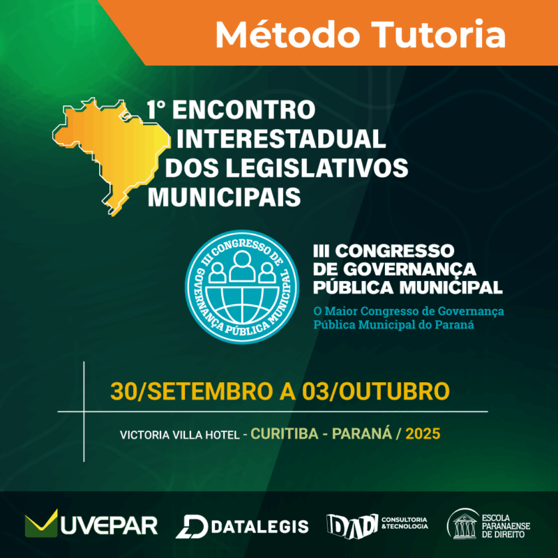 1º ENCONTRO INTERESTADUAL DOS LEGISLATIVOS MUNICIPAIS & 3º CONGRESSO DE GOVERNANÇA PÚBLICA MUNICIPAL.