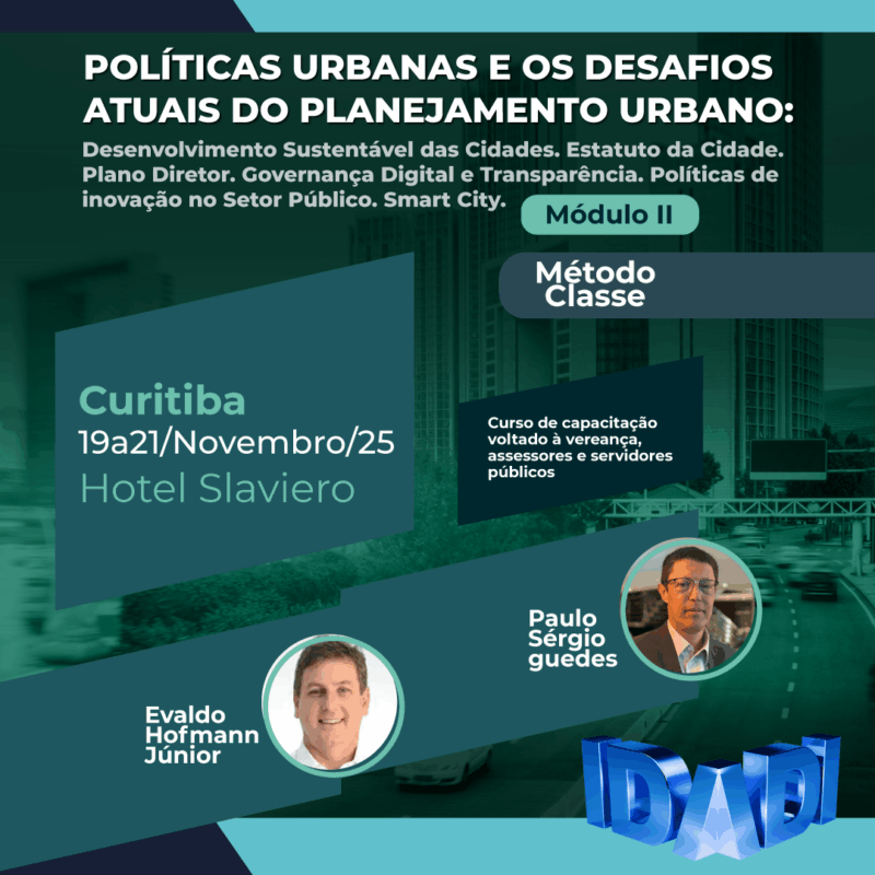 POLÍTICAS URBANAS E OS DESAFIOS ATUAIS DO PLANEJAMENTO URBANO: Desenvolvimento Sustentável das Cidades. Estatuto da Cidade. Plano Diretor. Governança Digital e Transparência. Políticas de inovação no Setor Público. Smart City (MÓDULO 2)