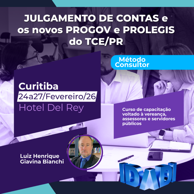 JULGAMENTO DE CONTAS e os novos PROGOV e PROLEGIS do TCE/PR.