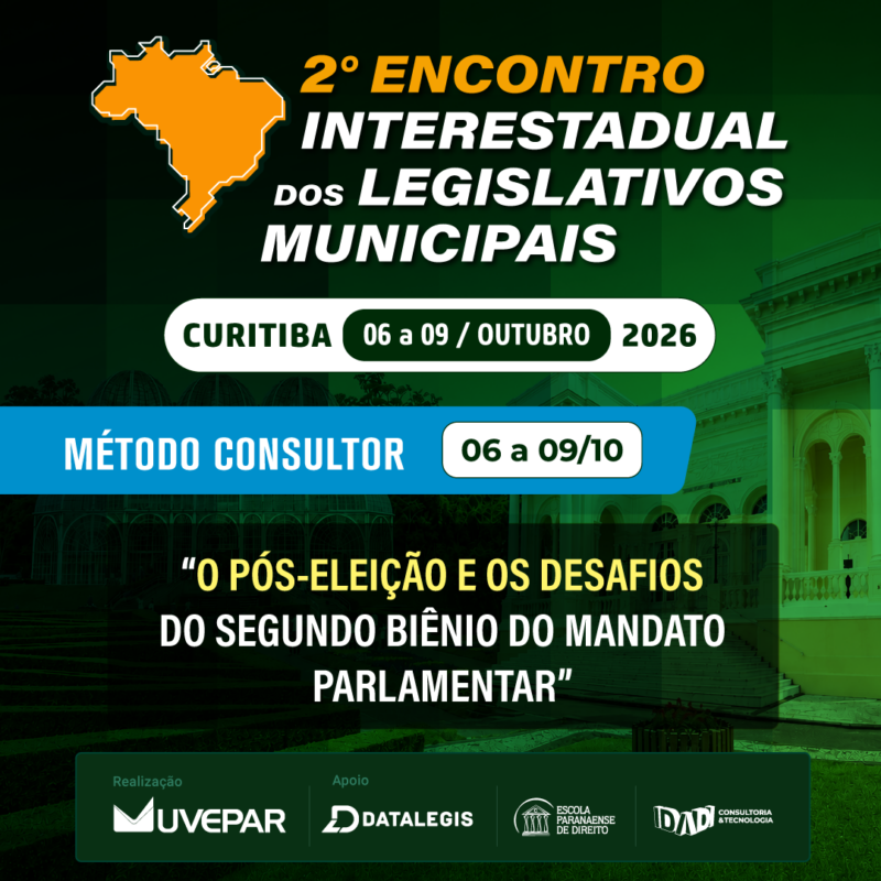 2º ENCONTRO INTERESTADUAL DOS LEGISLATIVOS MUNICIPAIS.