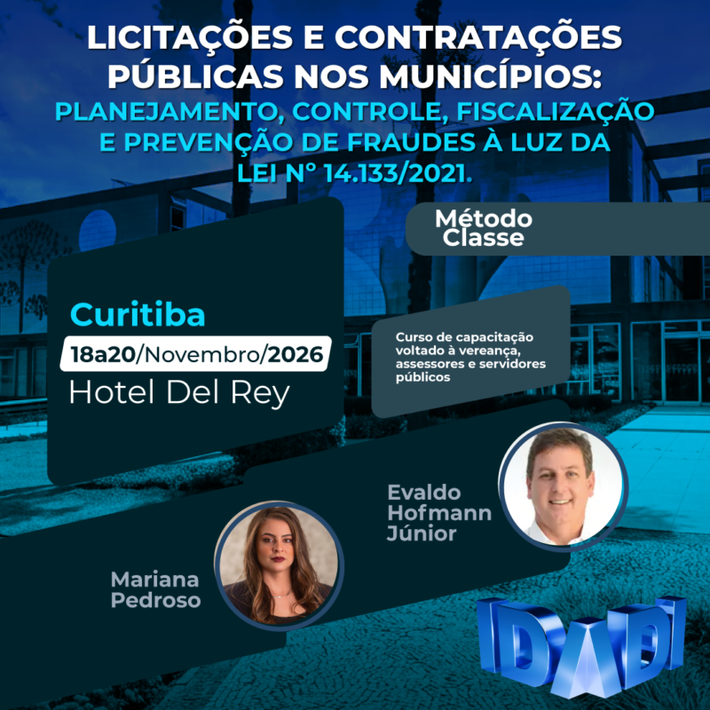 LICITAÇÕES E CONTRATAÇÕES PÚBLICAS NOS MUNICÍPIOS: PLANEJAMENTO, CONTROLE, FISCALIZAÇÃO E PREVENÇÃO DE FRAUDES À LUZ DA LEI Nº 14.133/2021.